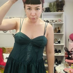 Victoria's Secret Size Medium Dark Green Sexy Top